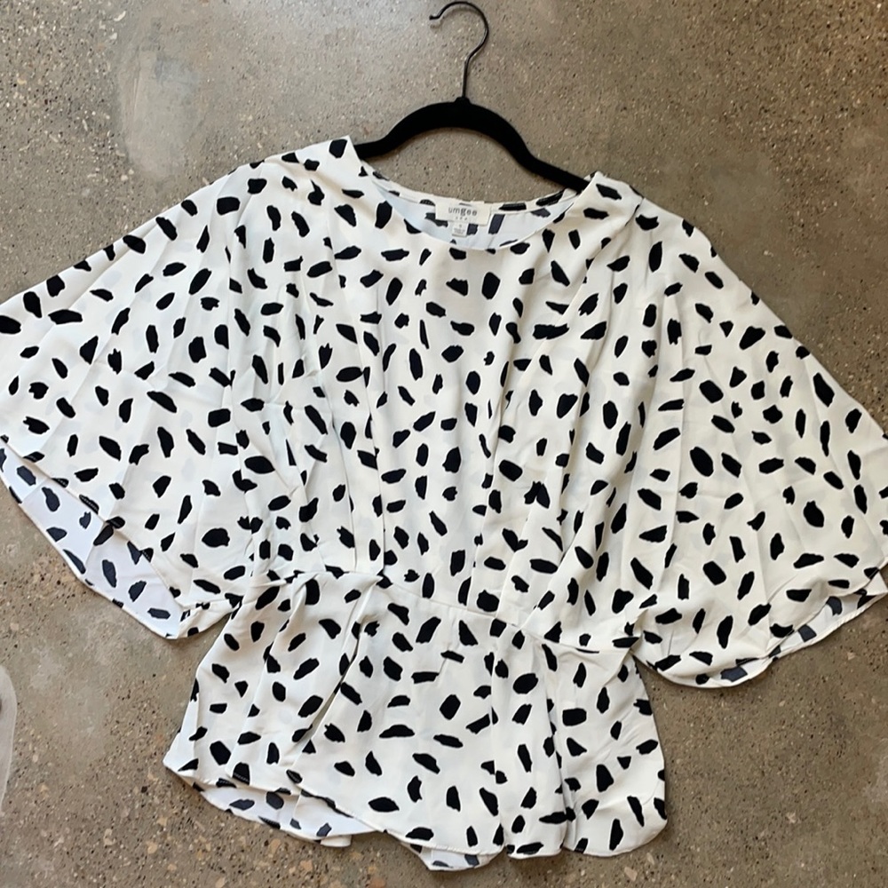 Dalmation print flowy top